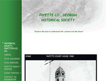Tablet Screenshot of fayettehistoricalsociety.com